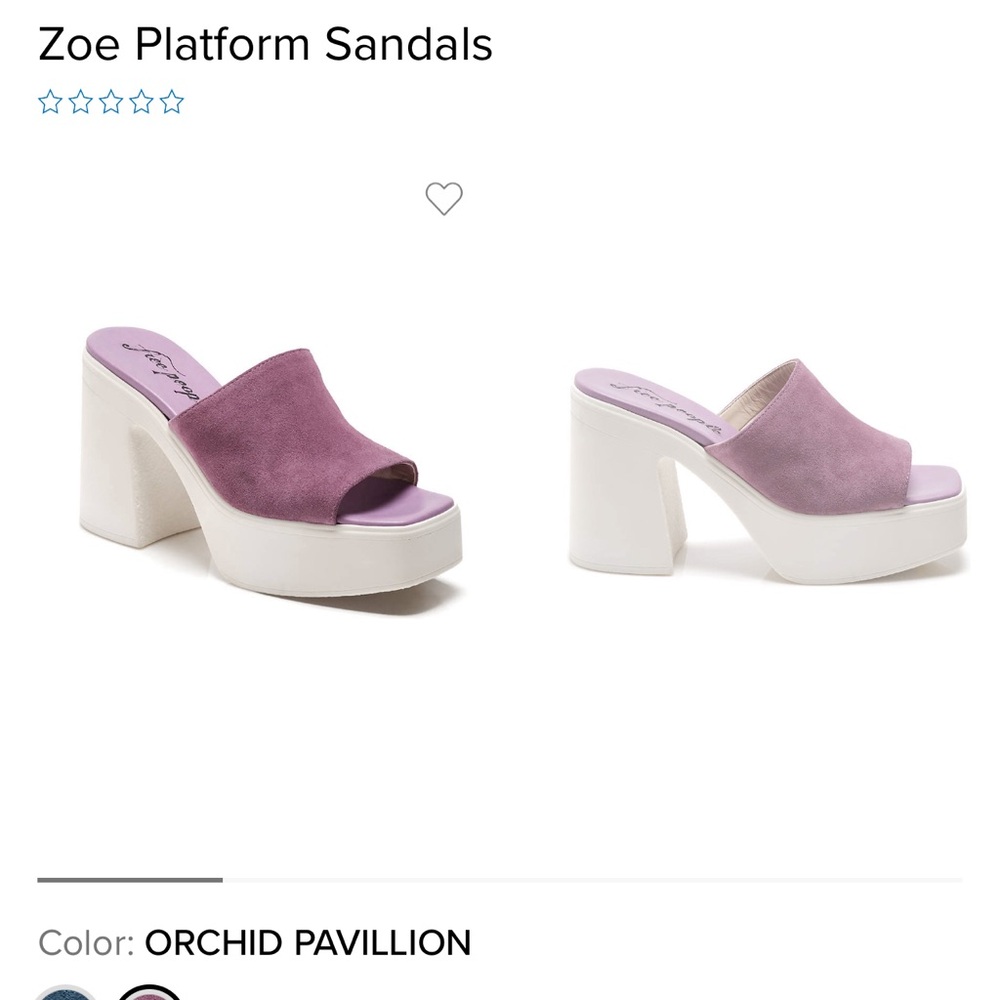 SOLD - Free People - Zoe Platform Sandals in Orchid Pavilion Color